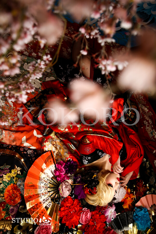 京都 嵐山 花魁体験 化粧 ヘアメイク 着物