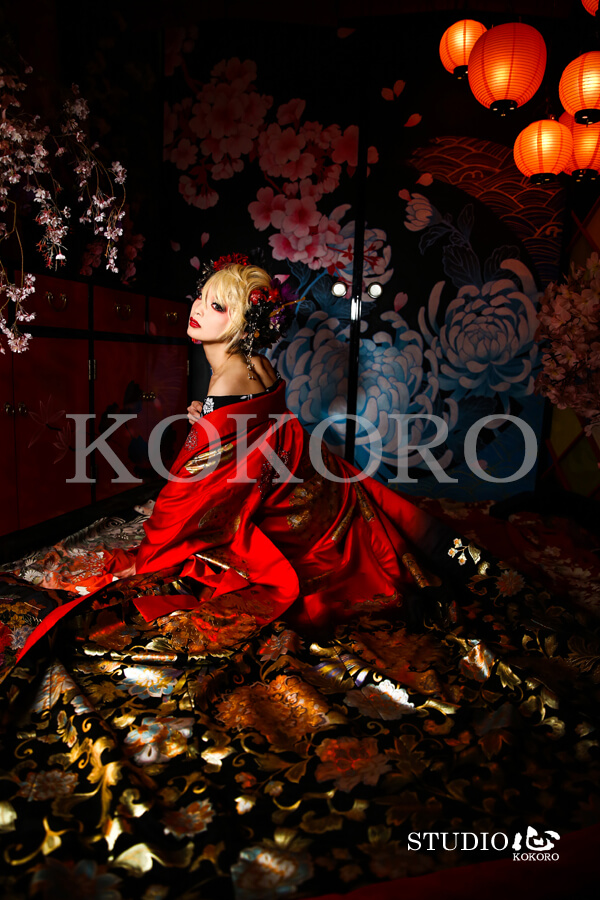 京都 嵐山 花魁体験 化粧 ヘアメイク 着物