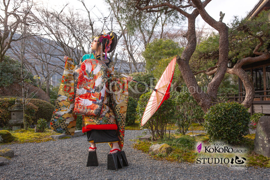 京都嵐山で花魁体験