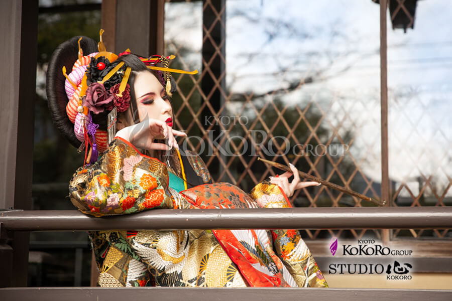 京都嵐山で花魁体験