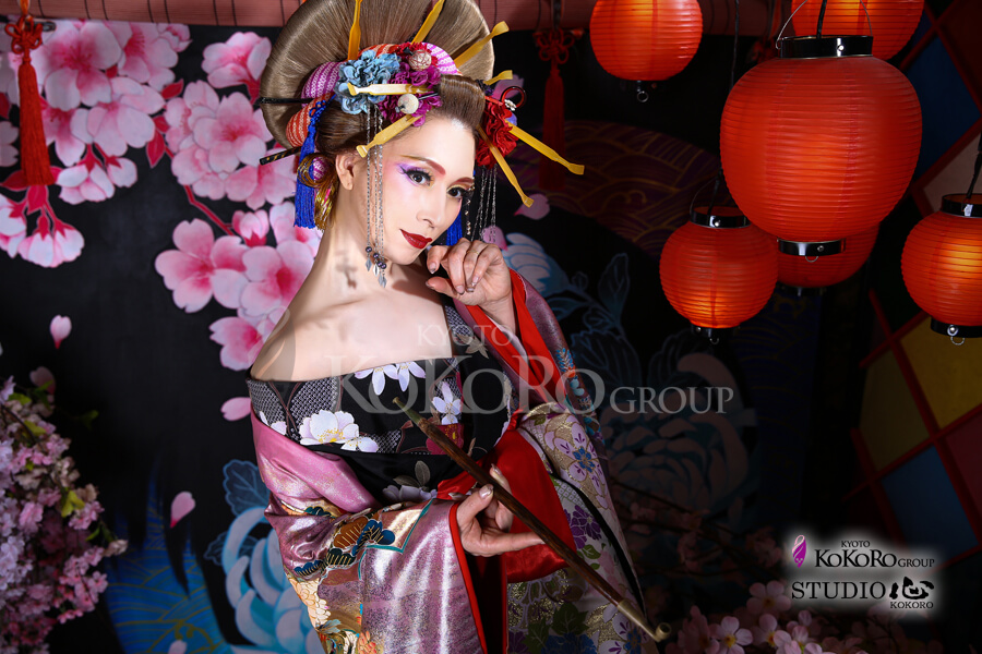 京都嵐山で花魁体験