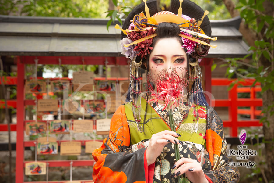 京都嵐山で花魁体験