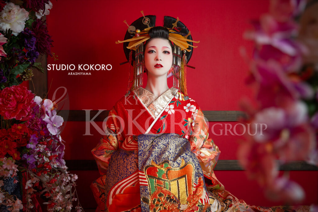 「花鳥風月」室内撮影 ver白粉(おしろい)メイク | スタジオ心 嵐山 | STUDIO KOKORO ARASHIYAMA