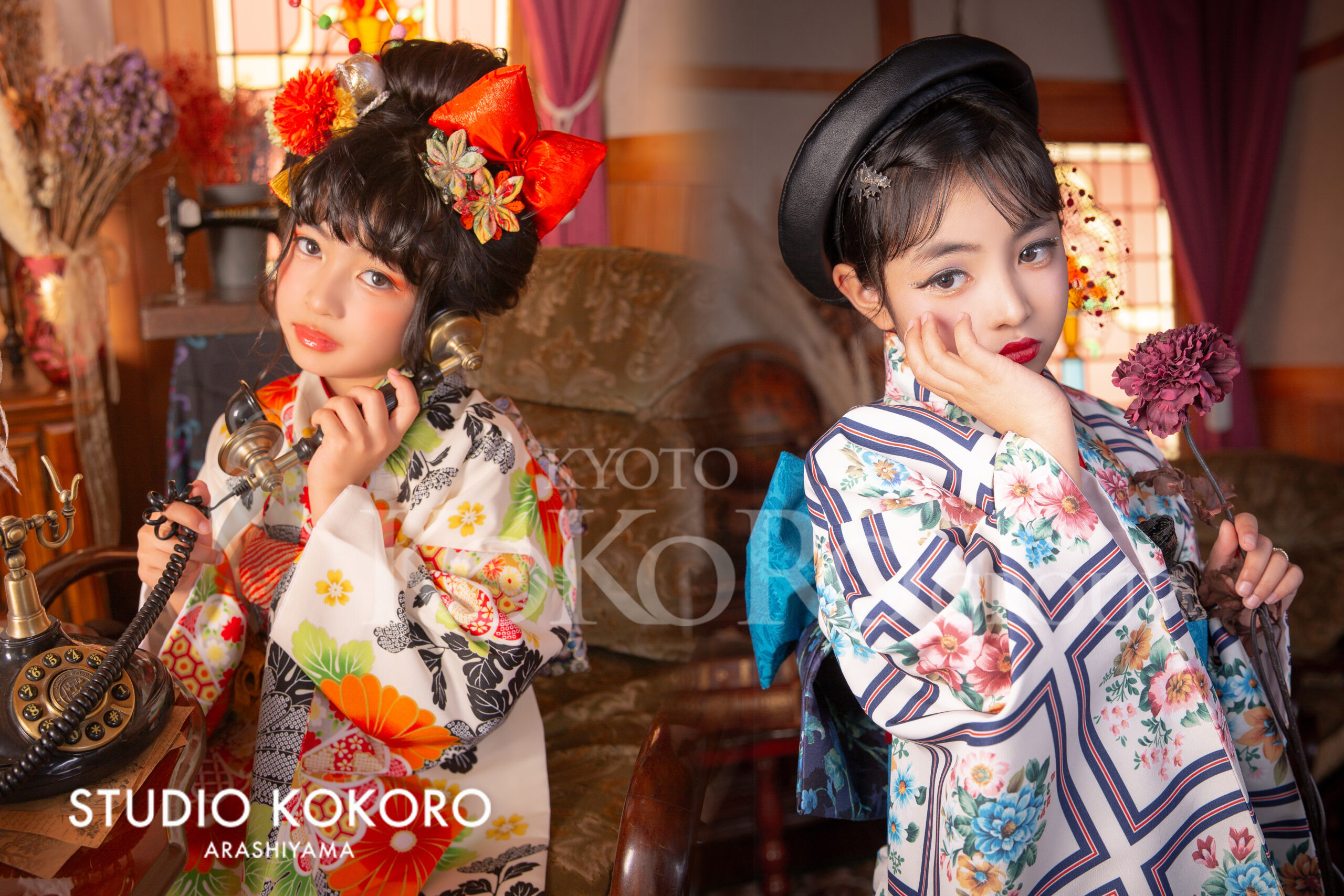 お子様もお洒落に変身できちゃう☆着物コーディネートキッズプラン☆①
