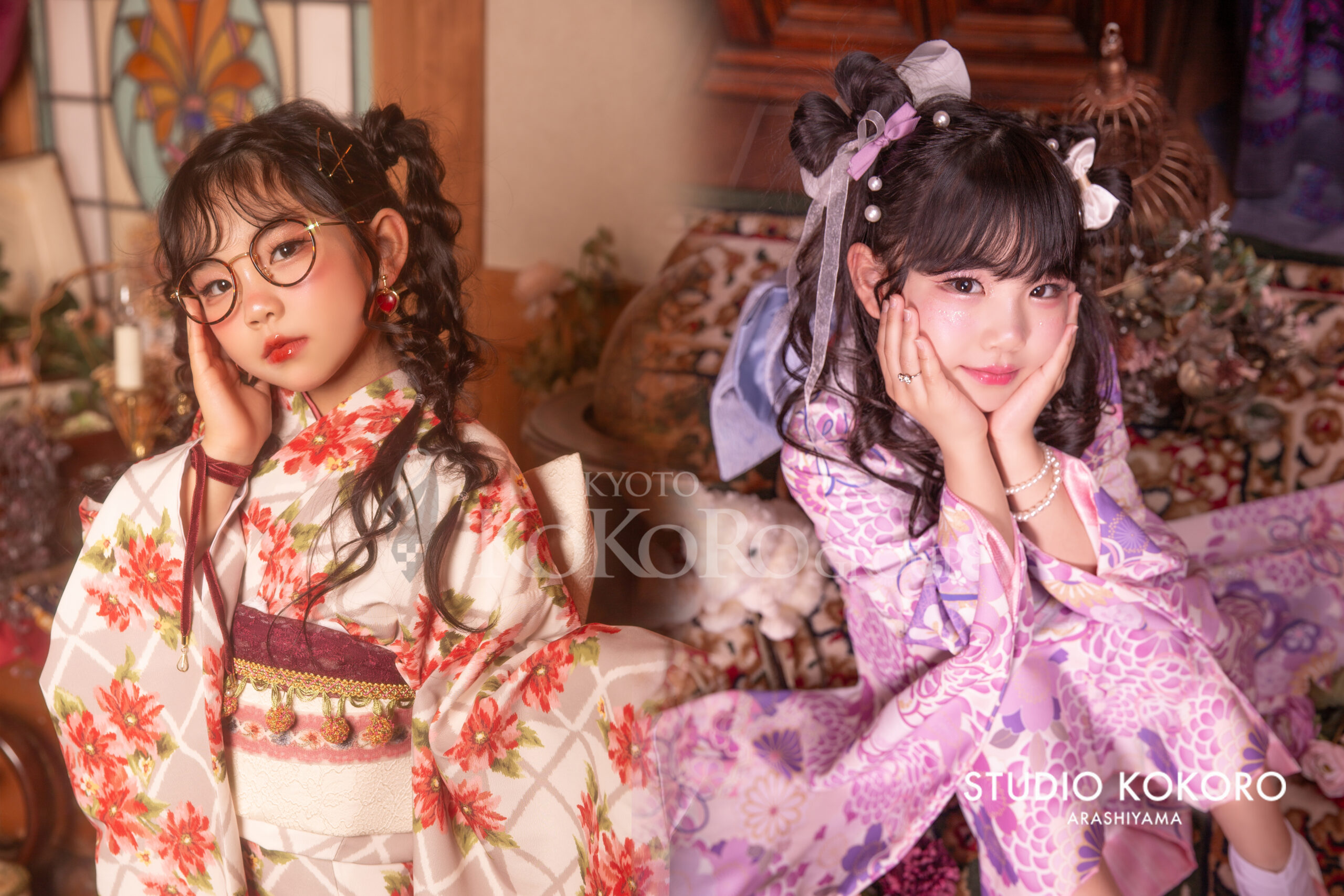 はづき　様♡専用　キッズ着物 ☆着物コーディネートキッズプラン☆③【ガーリースタイル