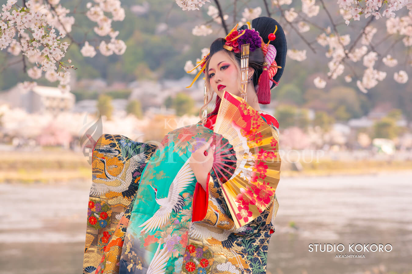 桜と花魁 | スタジオ心 嵐山 | STUDIO KOKORO ARASHIYAMA