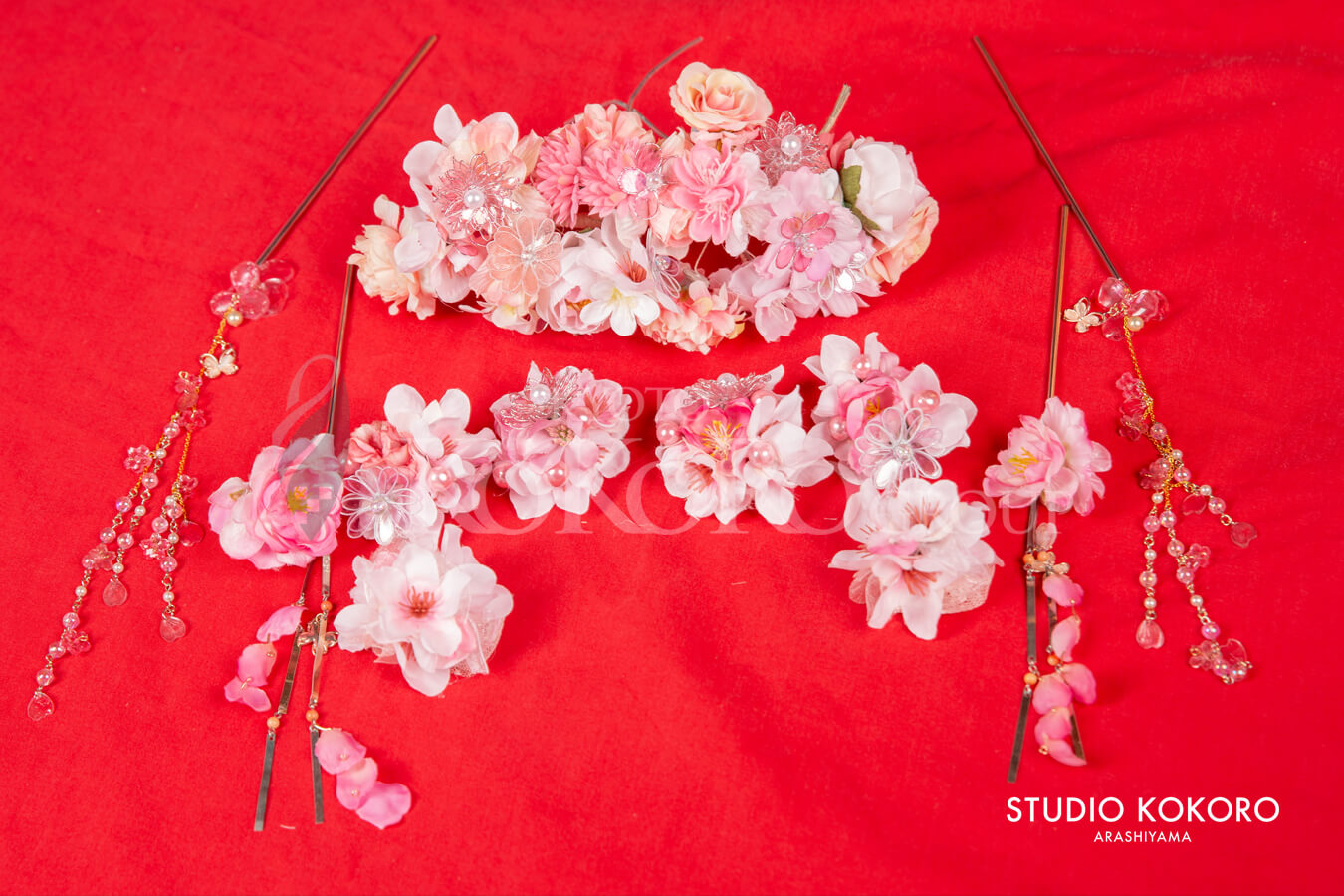 花魁体験 季節の簪の桜