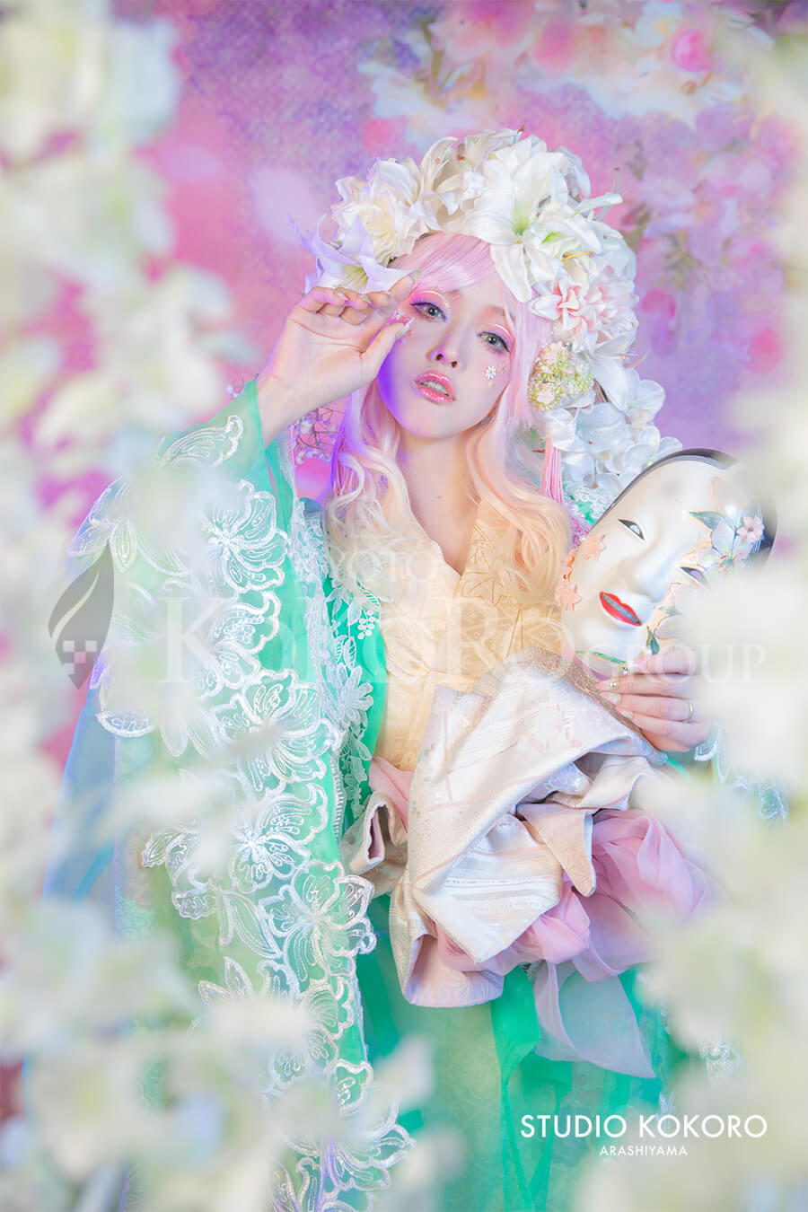 百樂合姫とお面