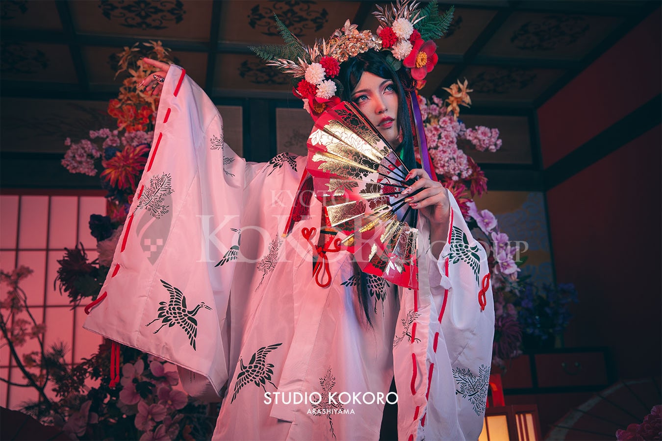 巫女　撮影　嵐山