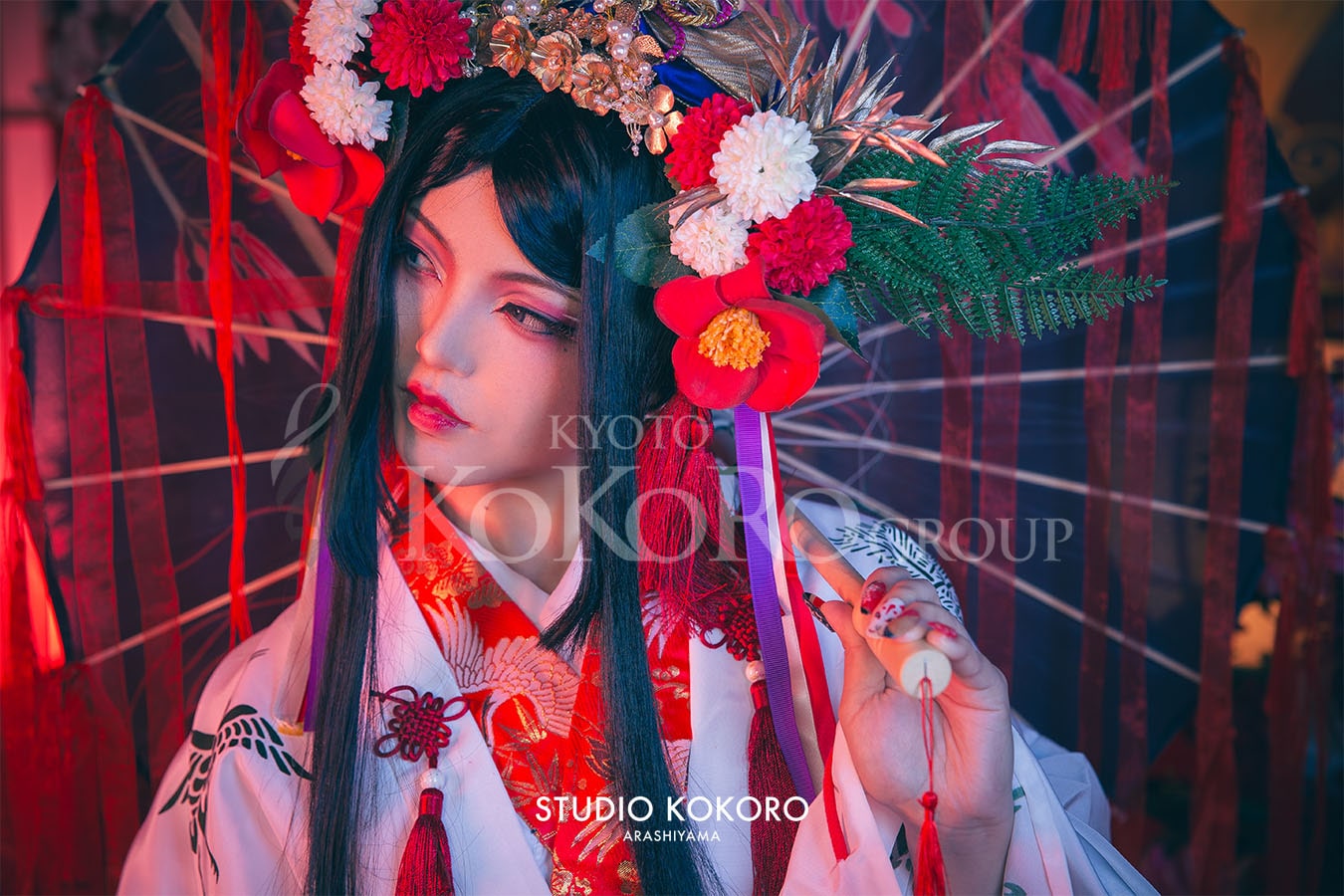 巫女　撮影　嵐山