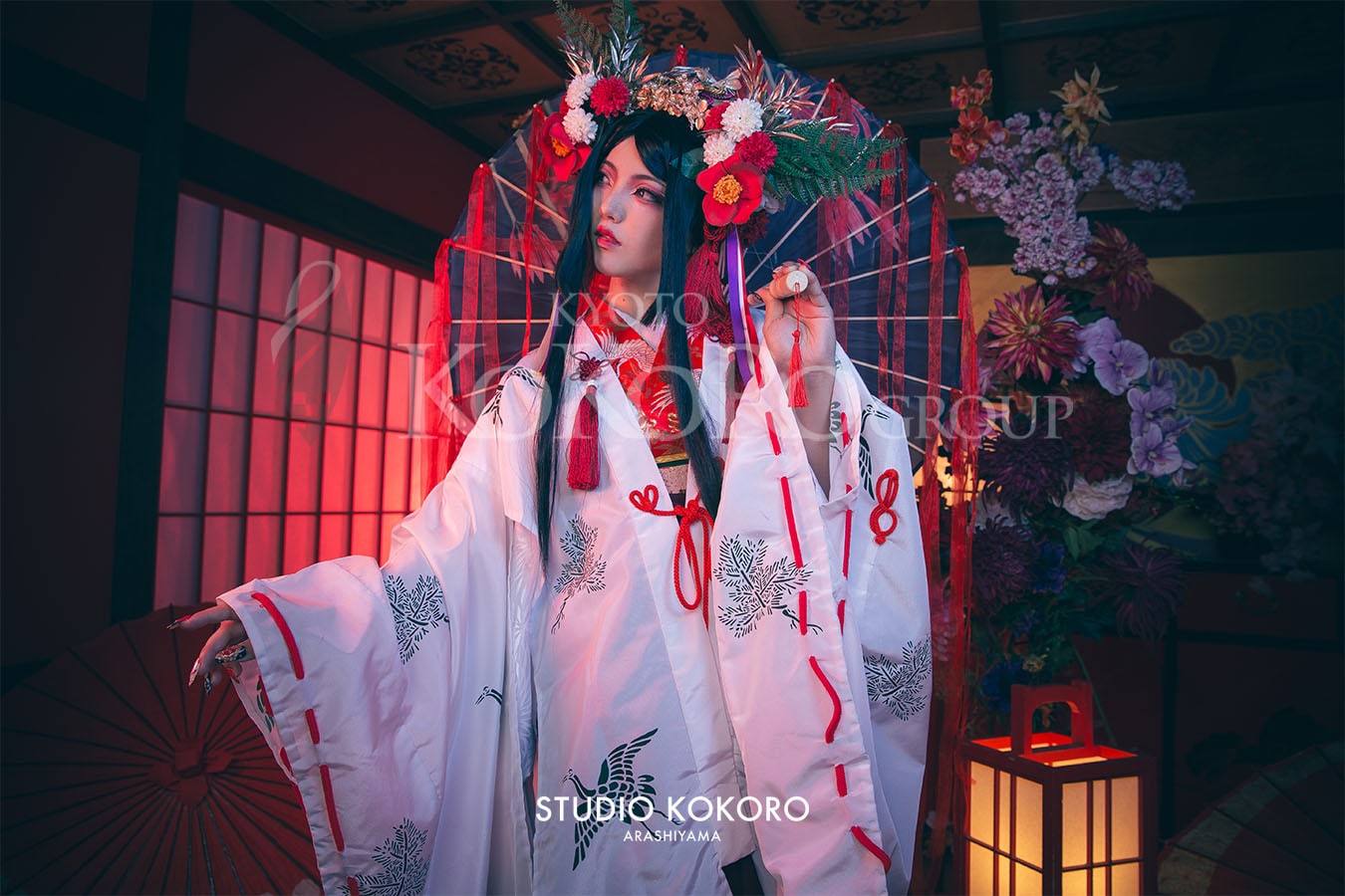 巫女　撮影　嵐山