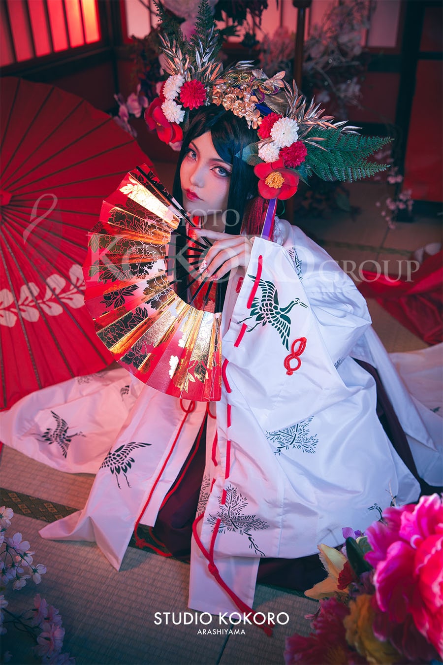 巫女　撮影　嵐山