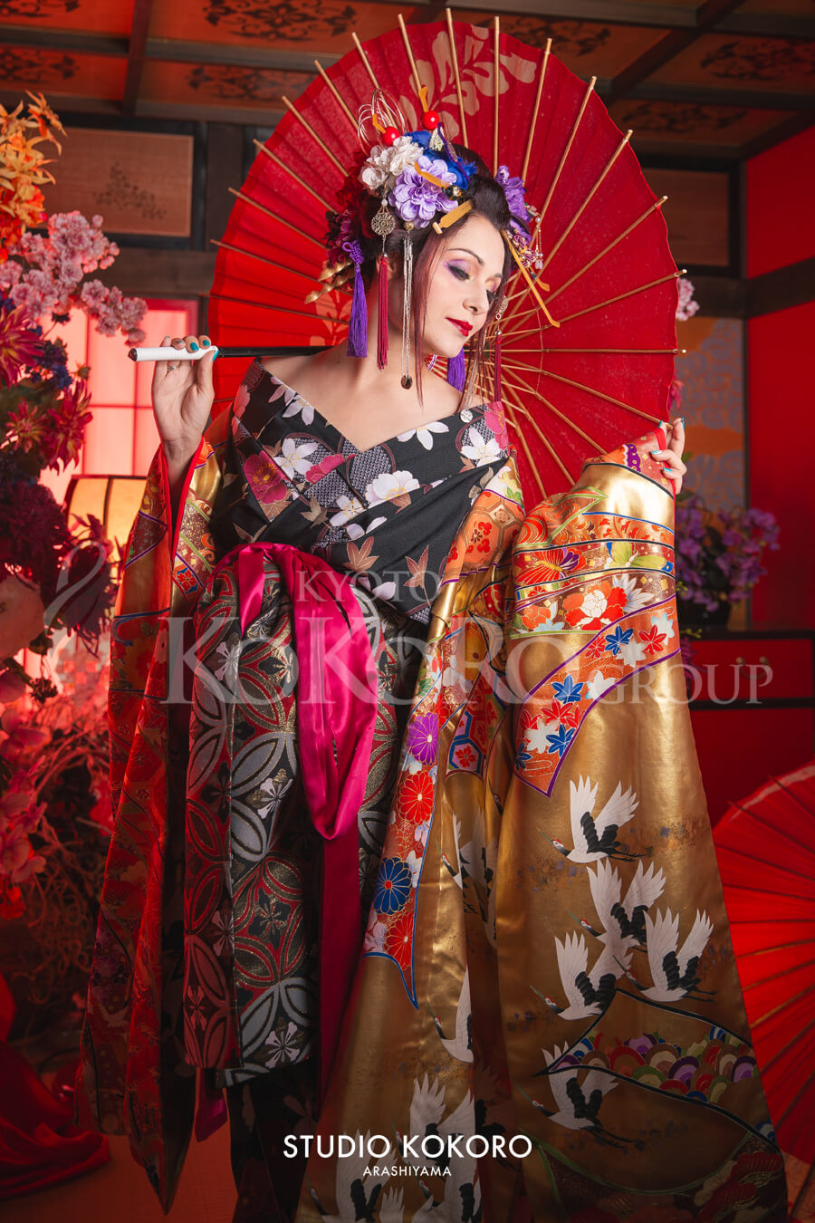 花魁体験と狐の嫁入り