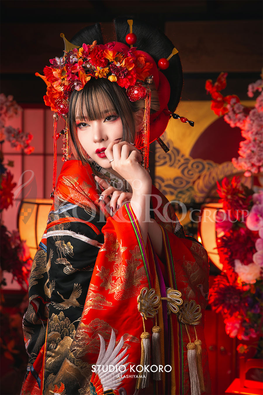 関西　嵐山　花魁体験　