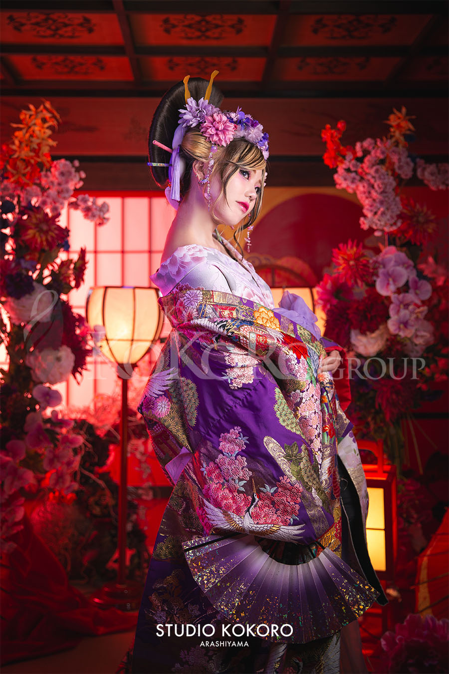 関西　嵐山　花魁体験　