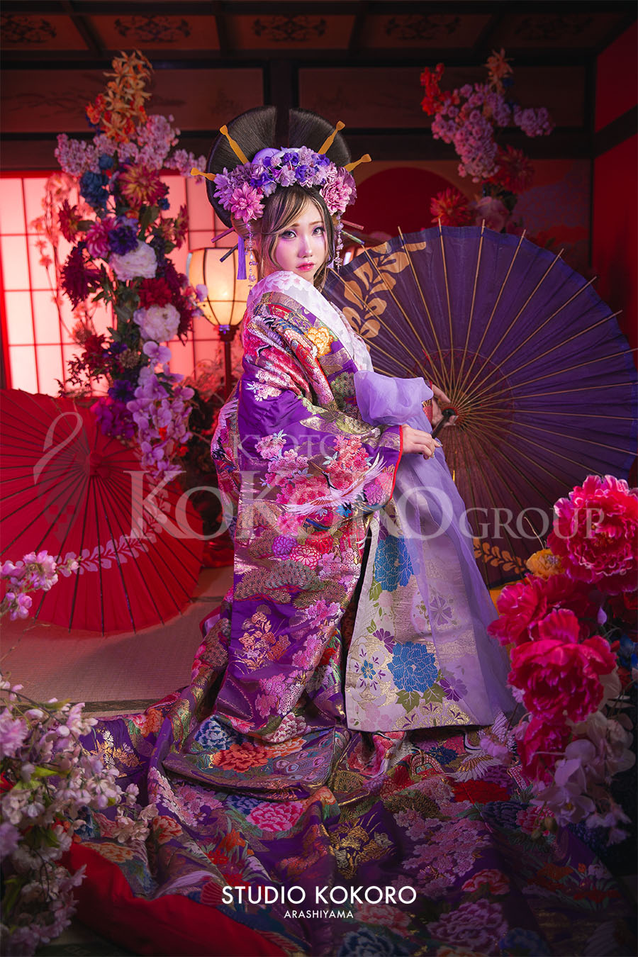 関西　嵐山　花魁体験　