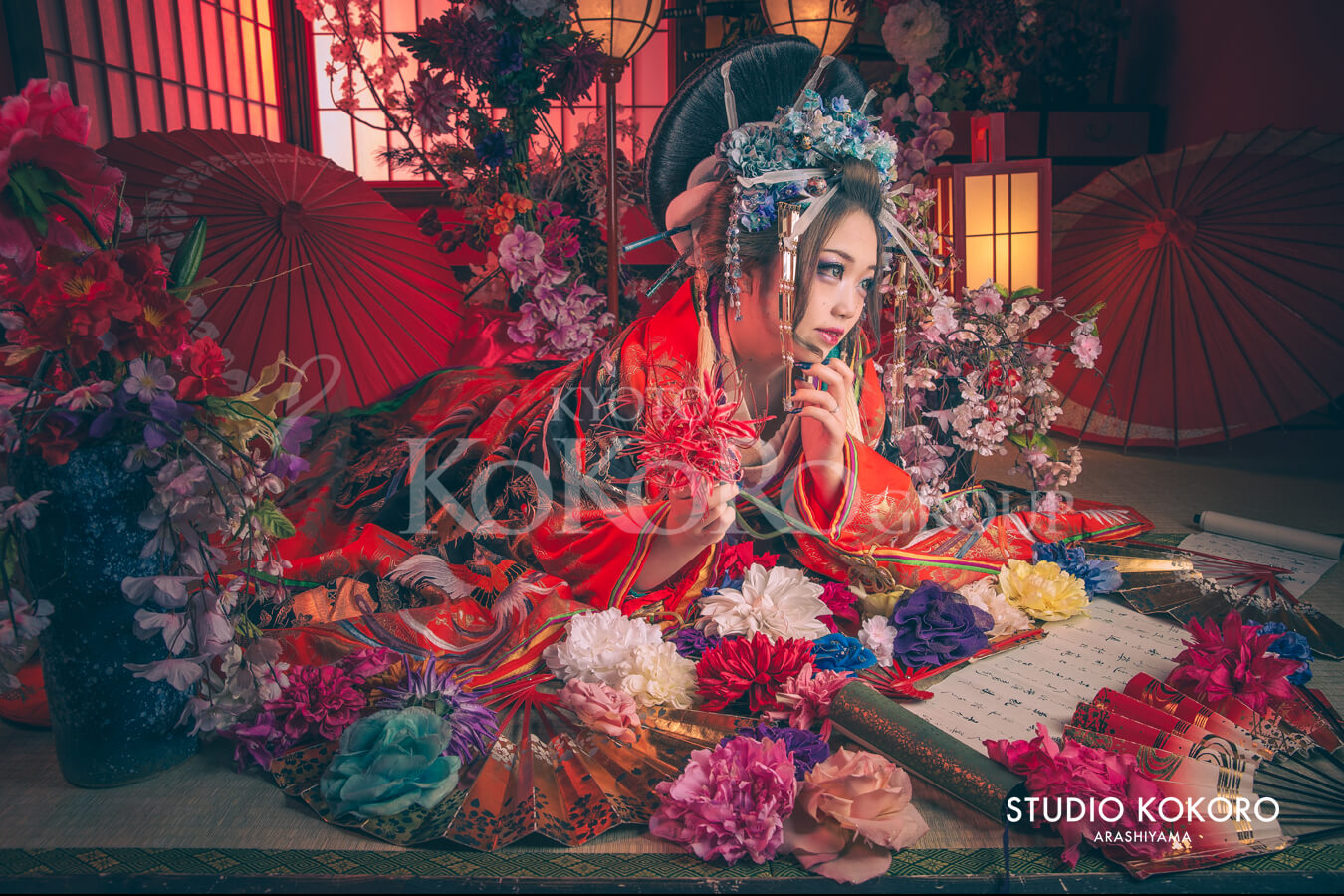 季節の簪~青~