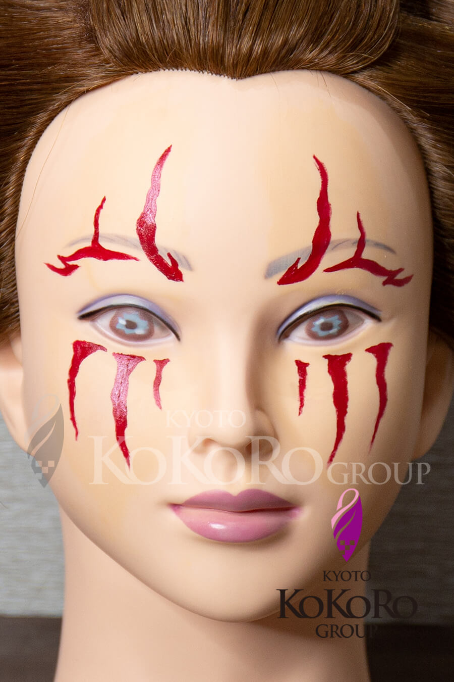 百鬼夜行フェイスペインティングの作例 / Hyakki Yagyo face painting example