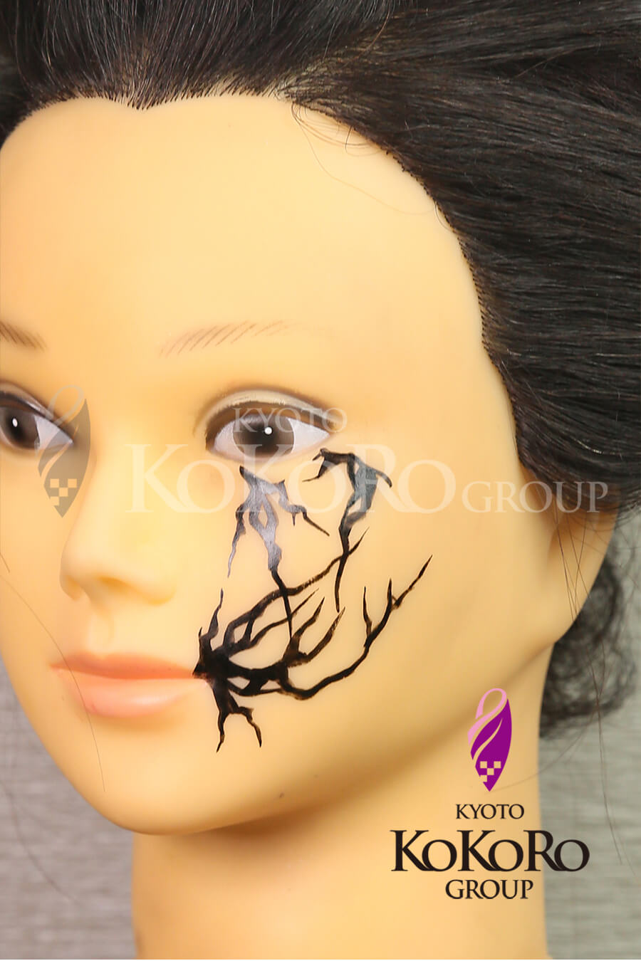 百鬼夜行フェイスペインティングの作例 / Hyakki Yagyo face painting example